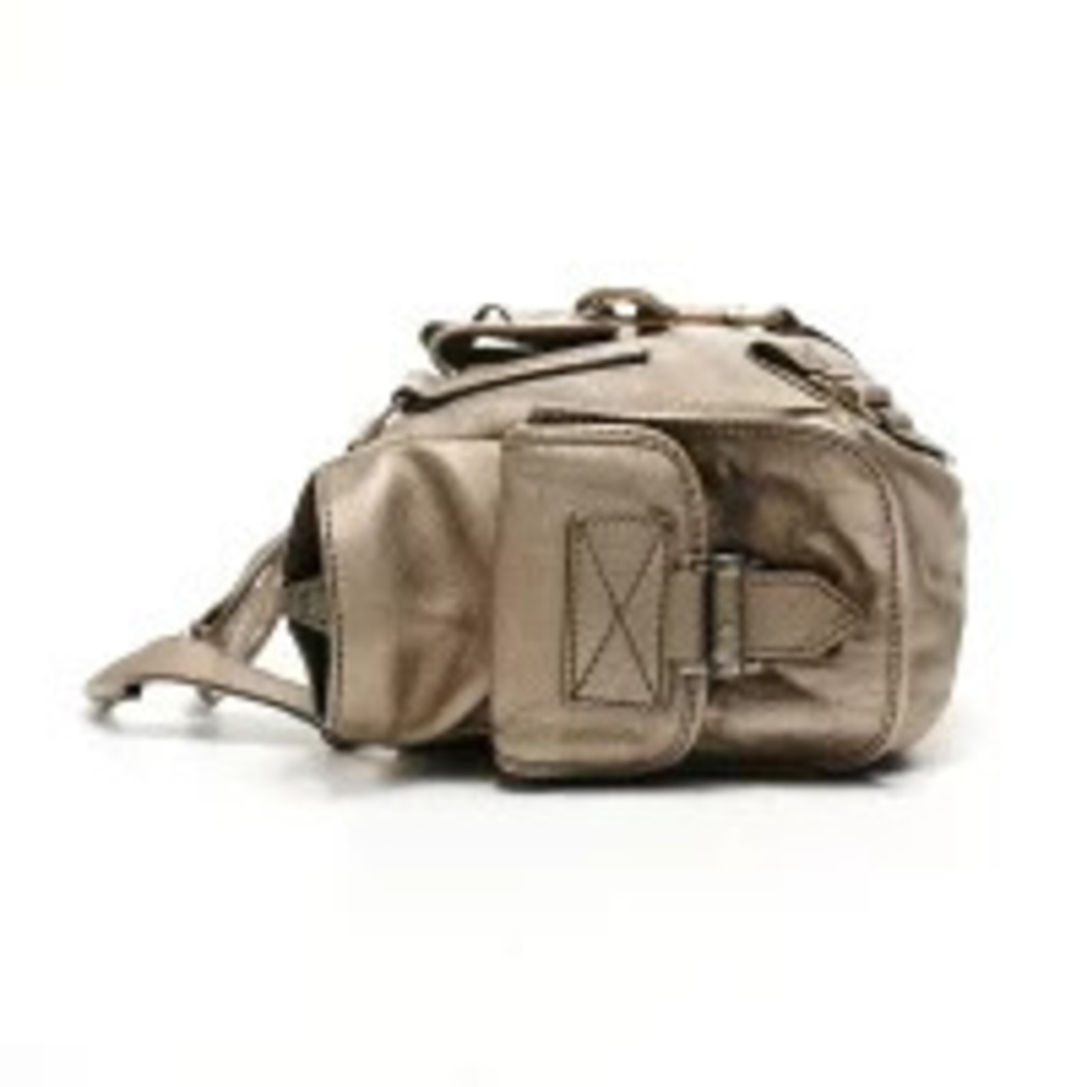 Christian Dior Leather Metallic Bronze Tan Street Boston Bag Shoulder Brown - Picture 3 of 13